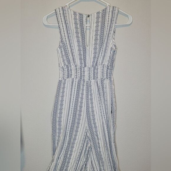 EUC Japna Jumpsuit Size XS White and Blue - Picture 3 of 4